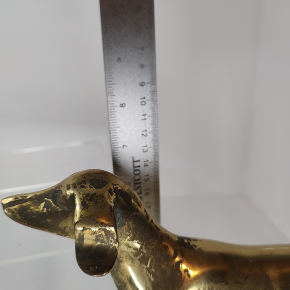 Vintage MCM Brass Greyhound Whippet Dog Figure - Picture 10 of 11